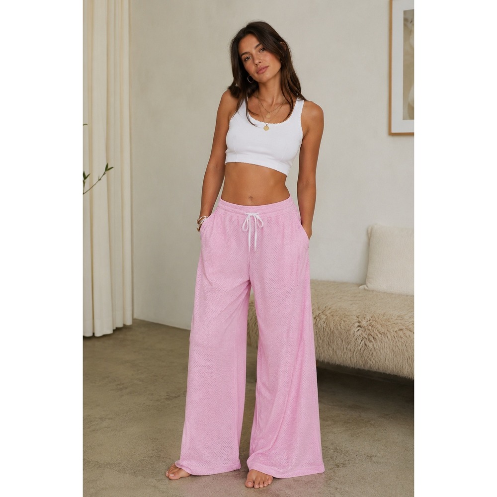 FP Movement by Free People Pink Wide-Leg Track Pants